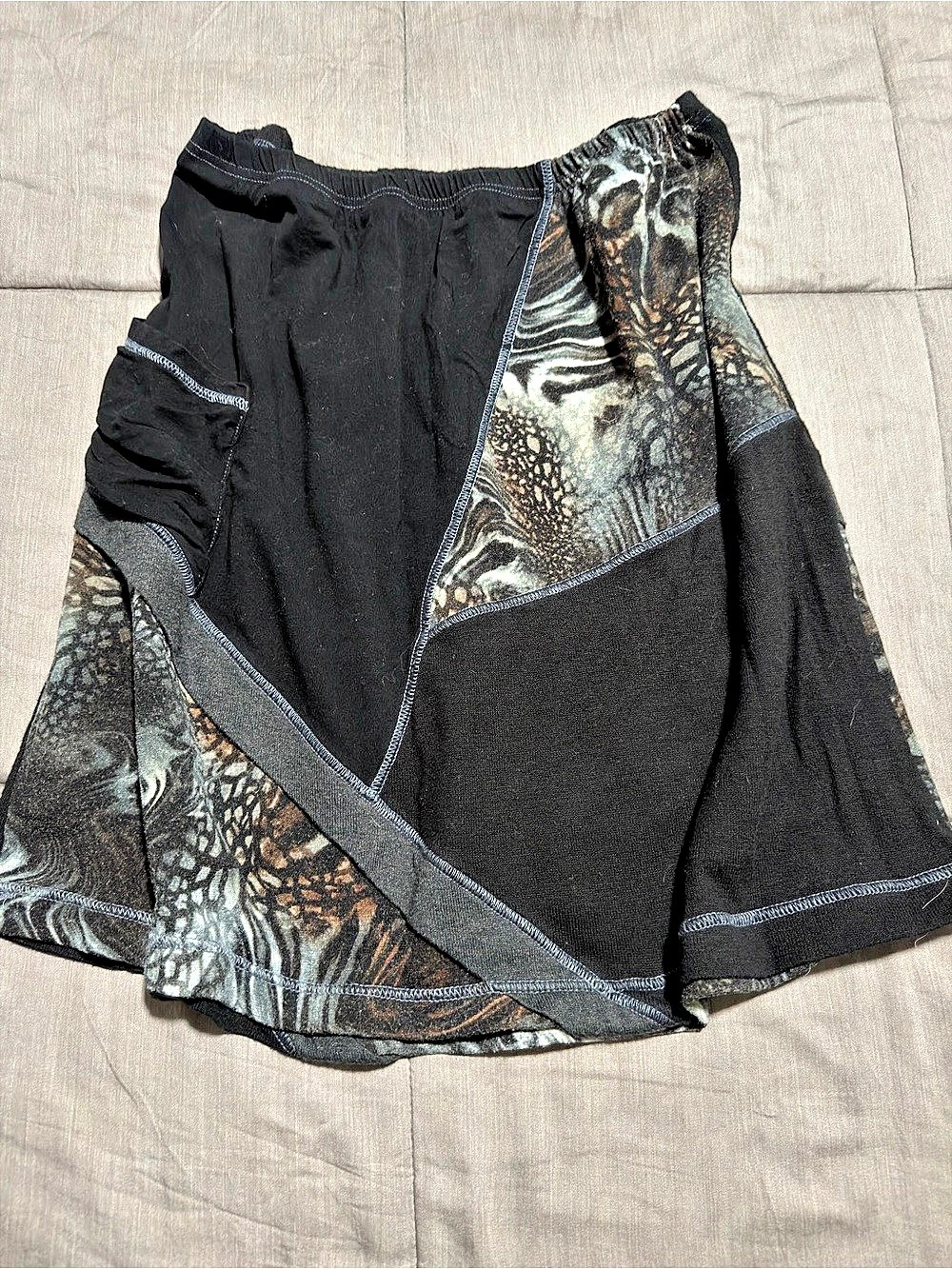 Jane & John Abstract Animal Print Patchwork Skirt Size Large